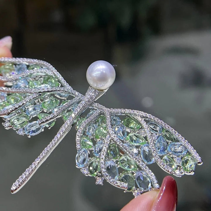 Broche Libellule Céleste