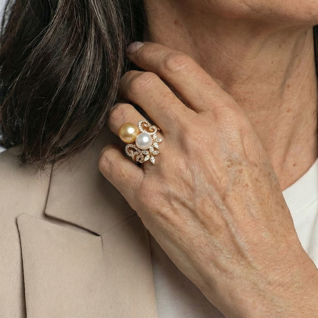 Bague Perle Gala Champagne