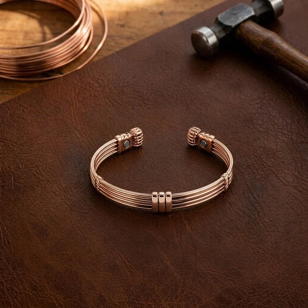 Bracelet en Corde de Cuivre Fleuri