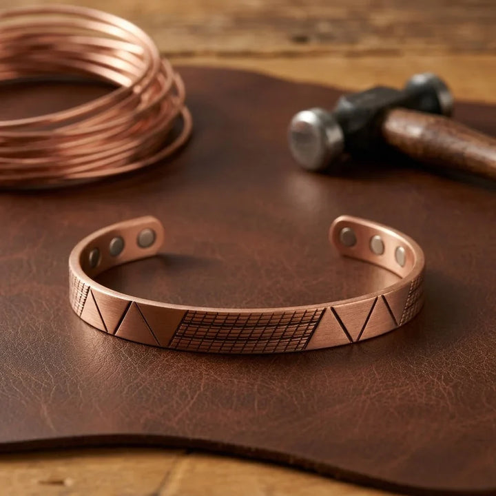 Bracelet en cuivre à motif raffiné