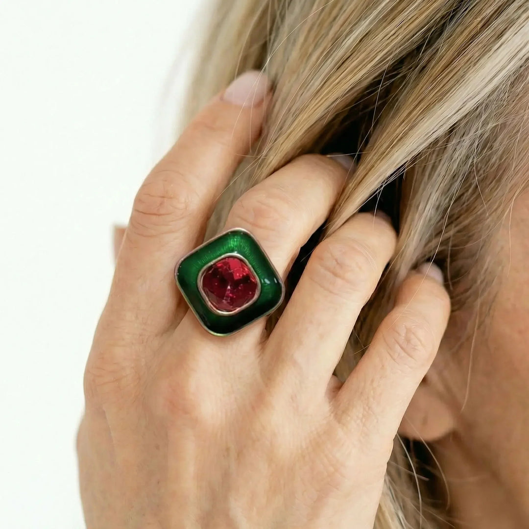 Bague Élégance Cramoisi de Noël