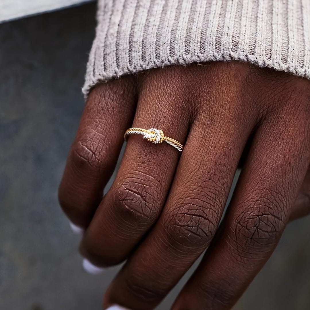 Bague Bicolore Nœud d&