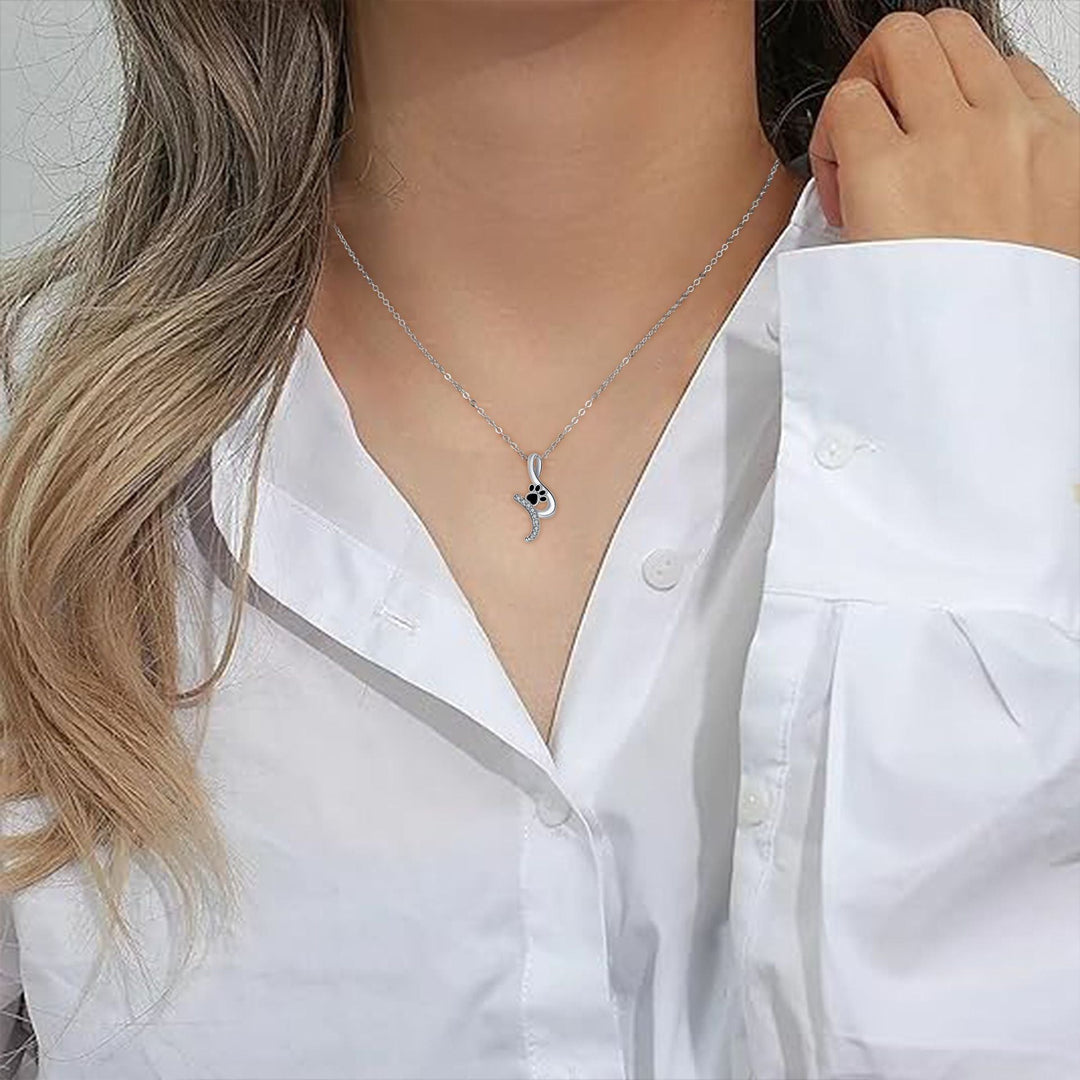 Collier Pendentif Mignonne Empreinte de Patte