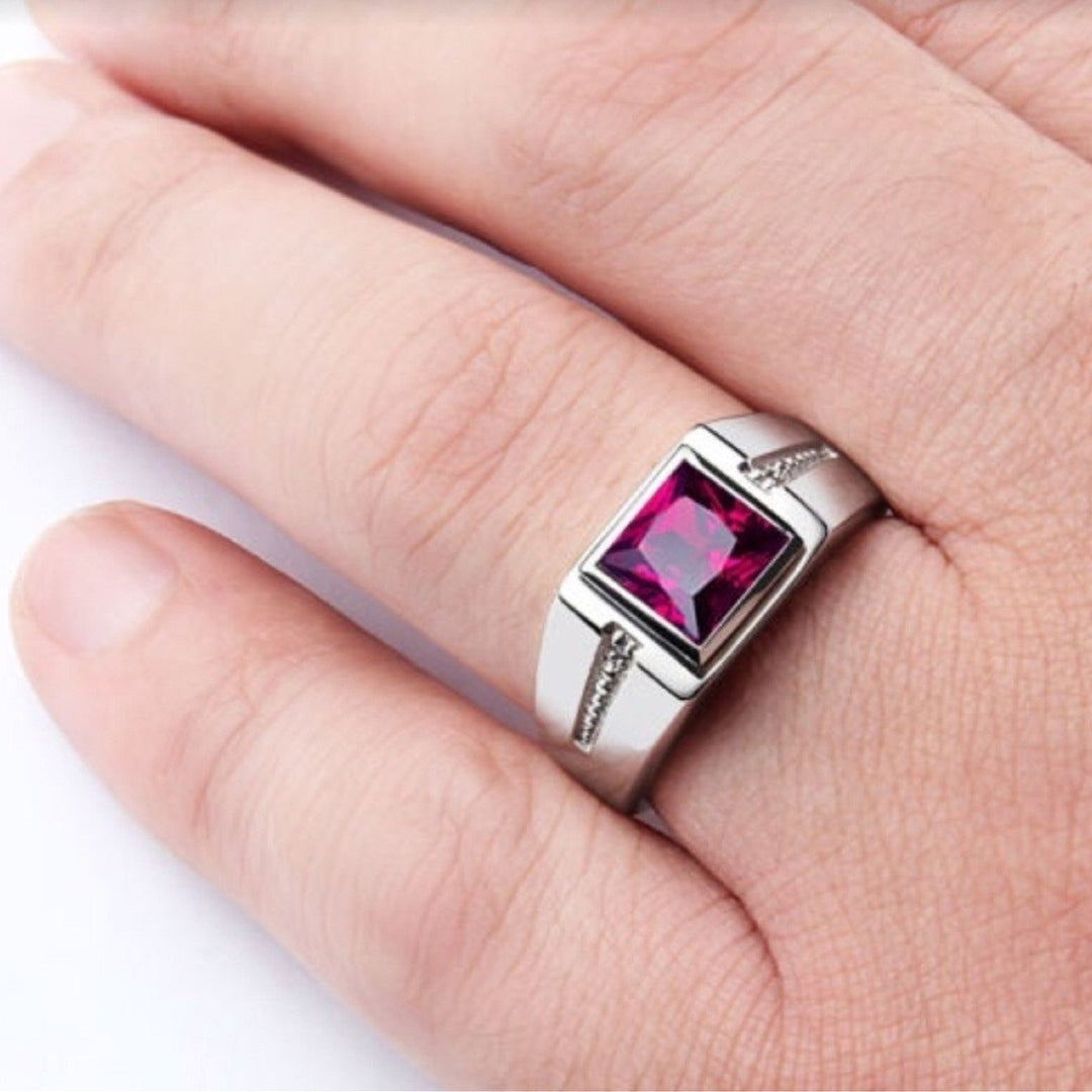 Bague Vintage en Cristal Carré