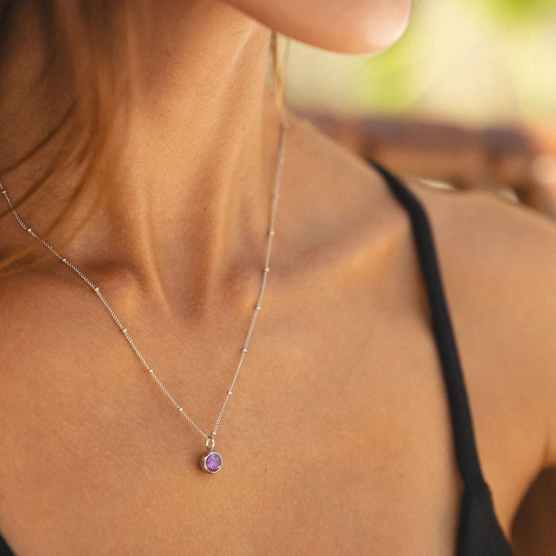 Collier en Pierre Précieuse Cercle Éclatant