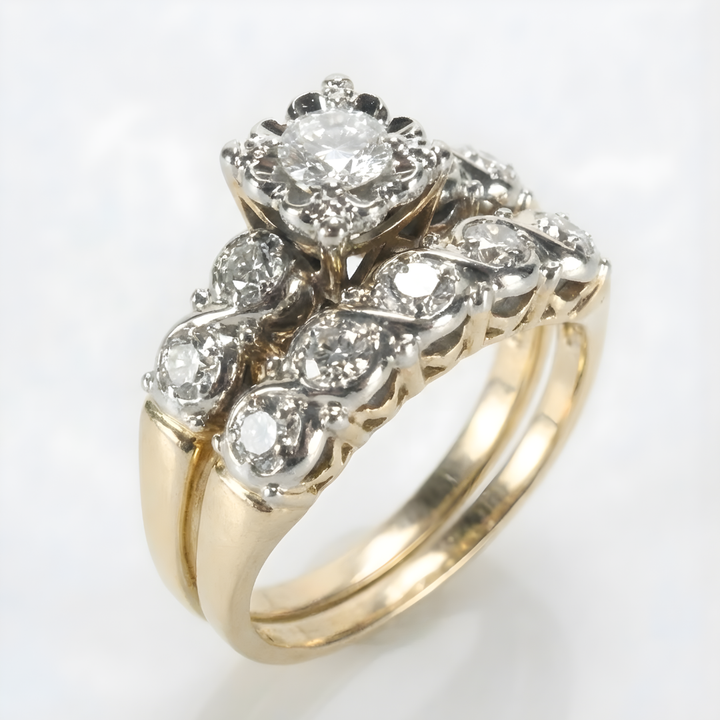 Bague Classique en Zirconium Fleurie