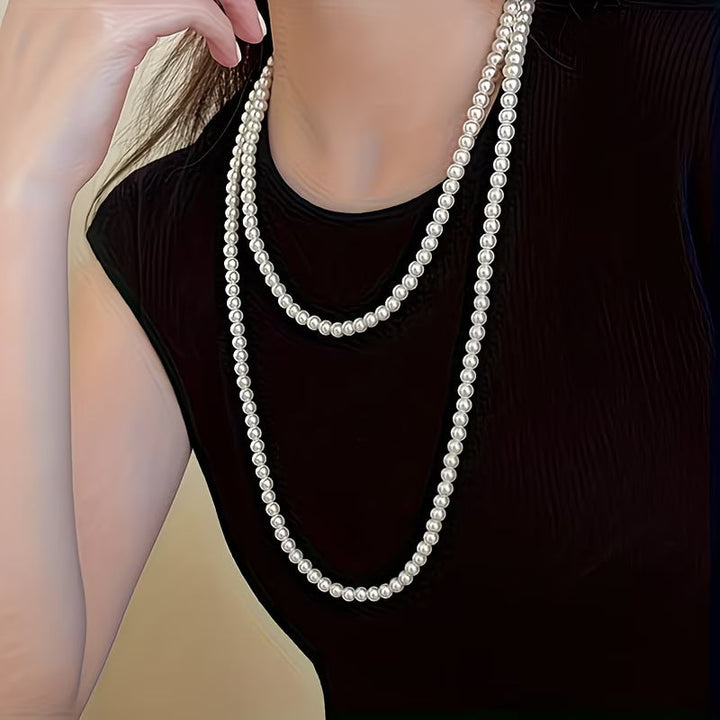 Collier Intemporel à Double Perle