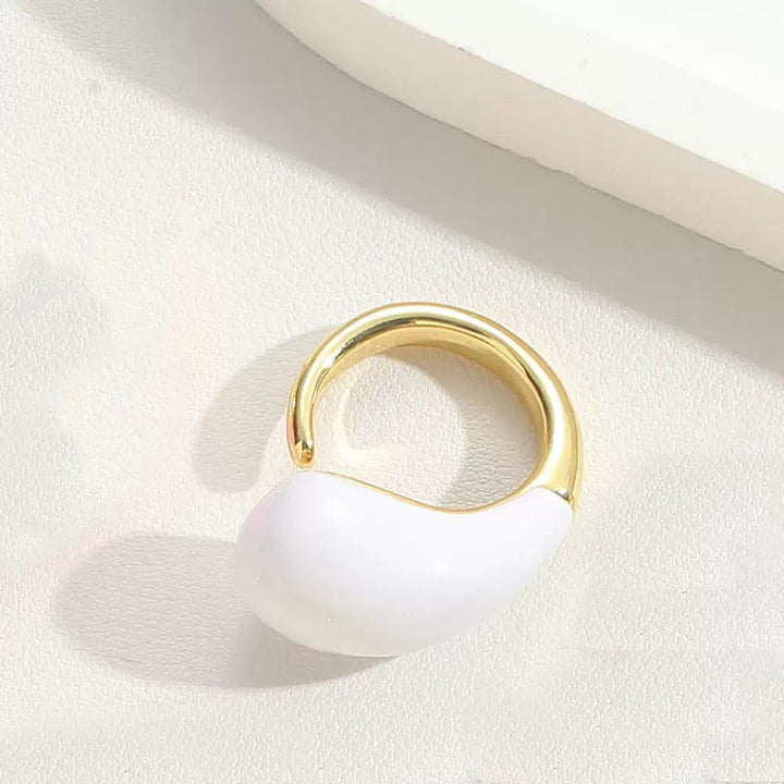 Bague en Émail Goutte de Rosée