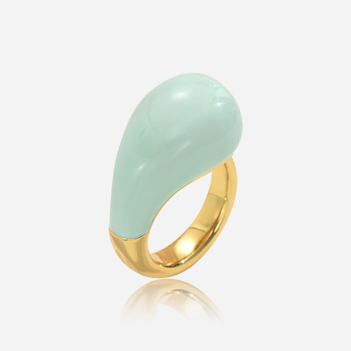 Bague en Émail Goutte de Rosée