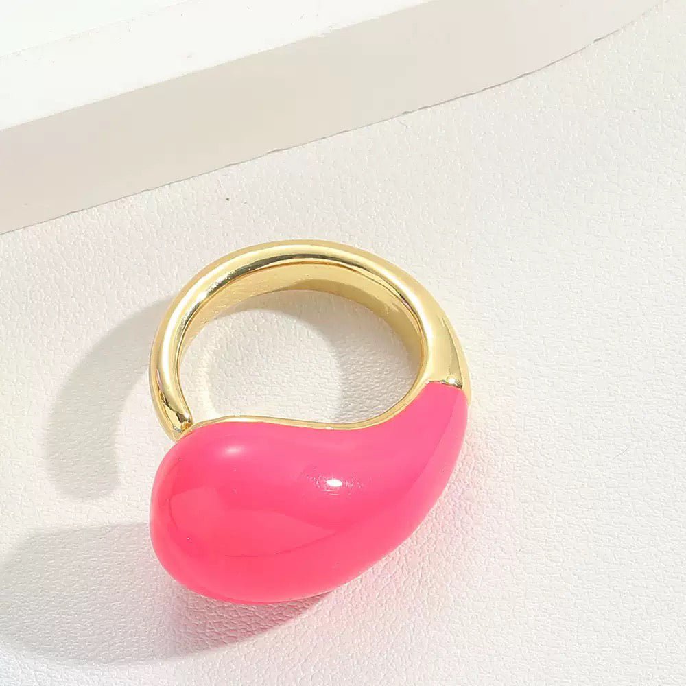Bague en Émail Goutte de Rosée