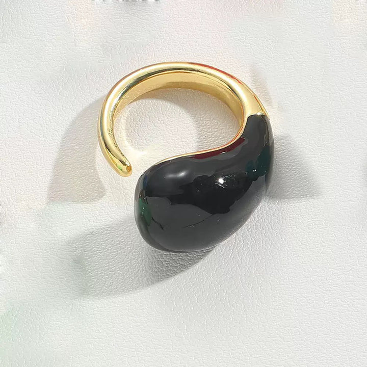 Bague en Émail Goutte de Rosée