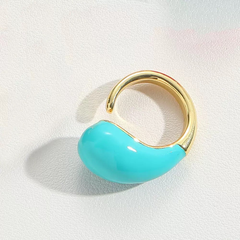 Bague en Émail Goutte de Rosée