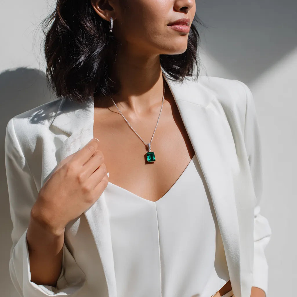 Jadeaux Green Emerald Necklace