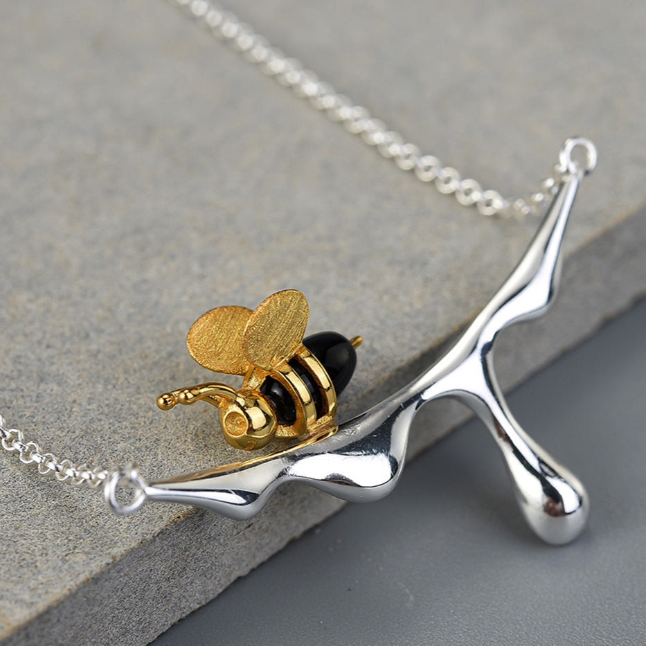 Collier Abeille et Miel Coulant