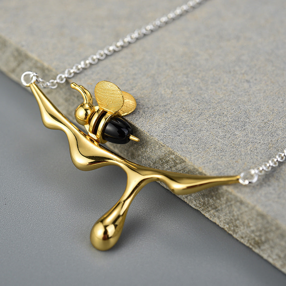 Collier Abeille et Miel Coulant