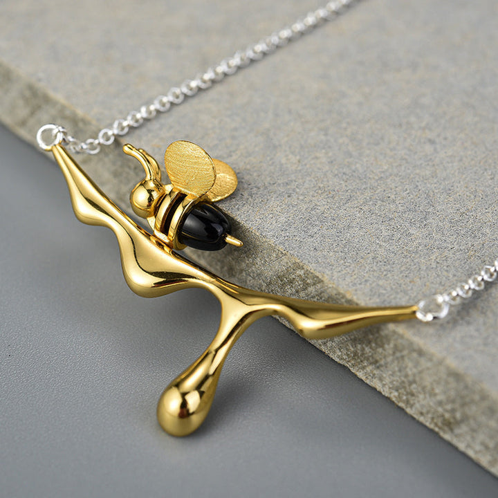 Collier Abeille et Miel Coulant