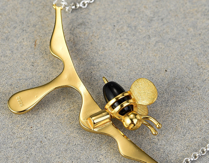 Collier Abeille et Miel Coulant