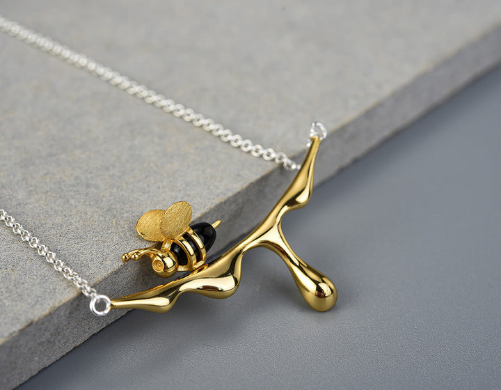 Collier Abeille et Miel Coulant