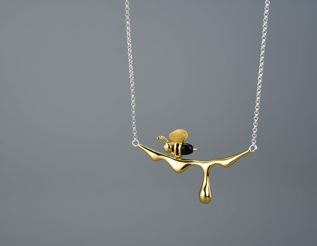 Collier Abeille et Miel Coulant