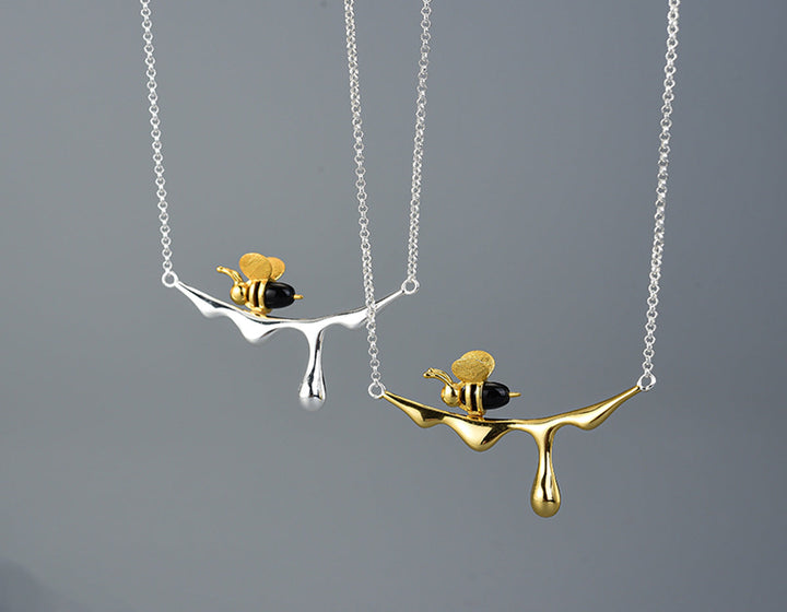 Collier Abeille et Miel Coulant