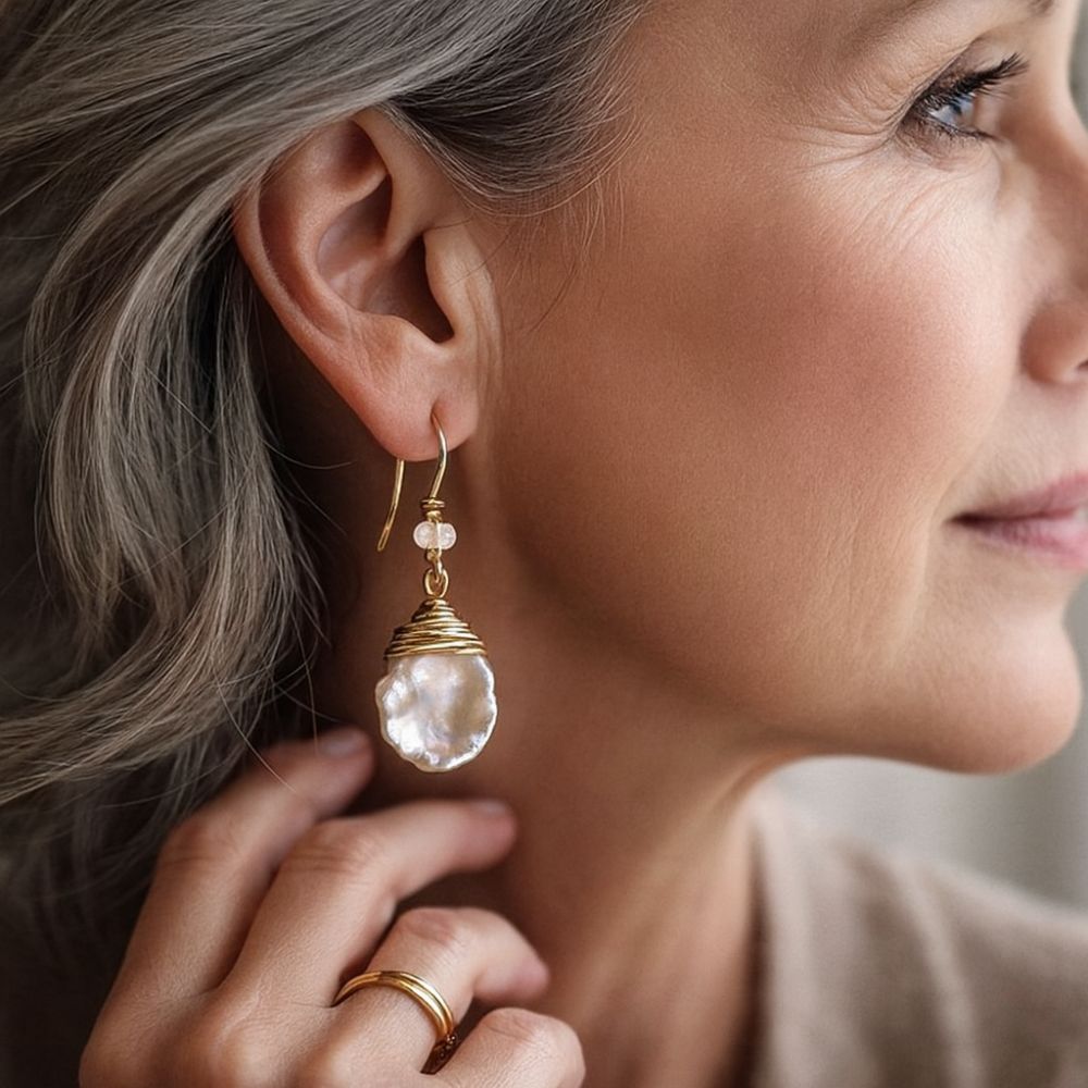 Bernice Vintage Baroque Pearl Drop Earrings