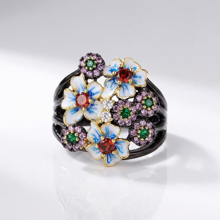 Bague Émaillée Radiance du Jardin
