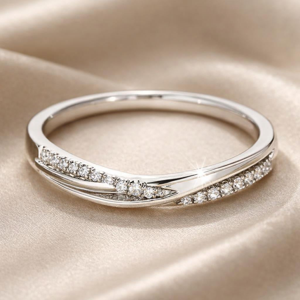 Bague Commutateur en Zirconium Or Blanc