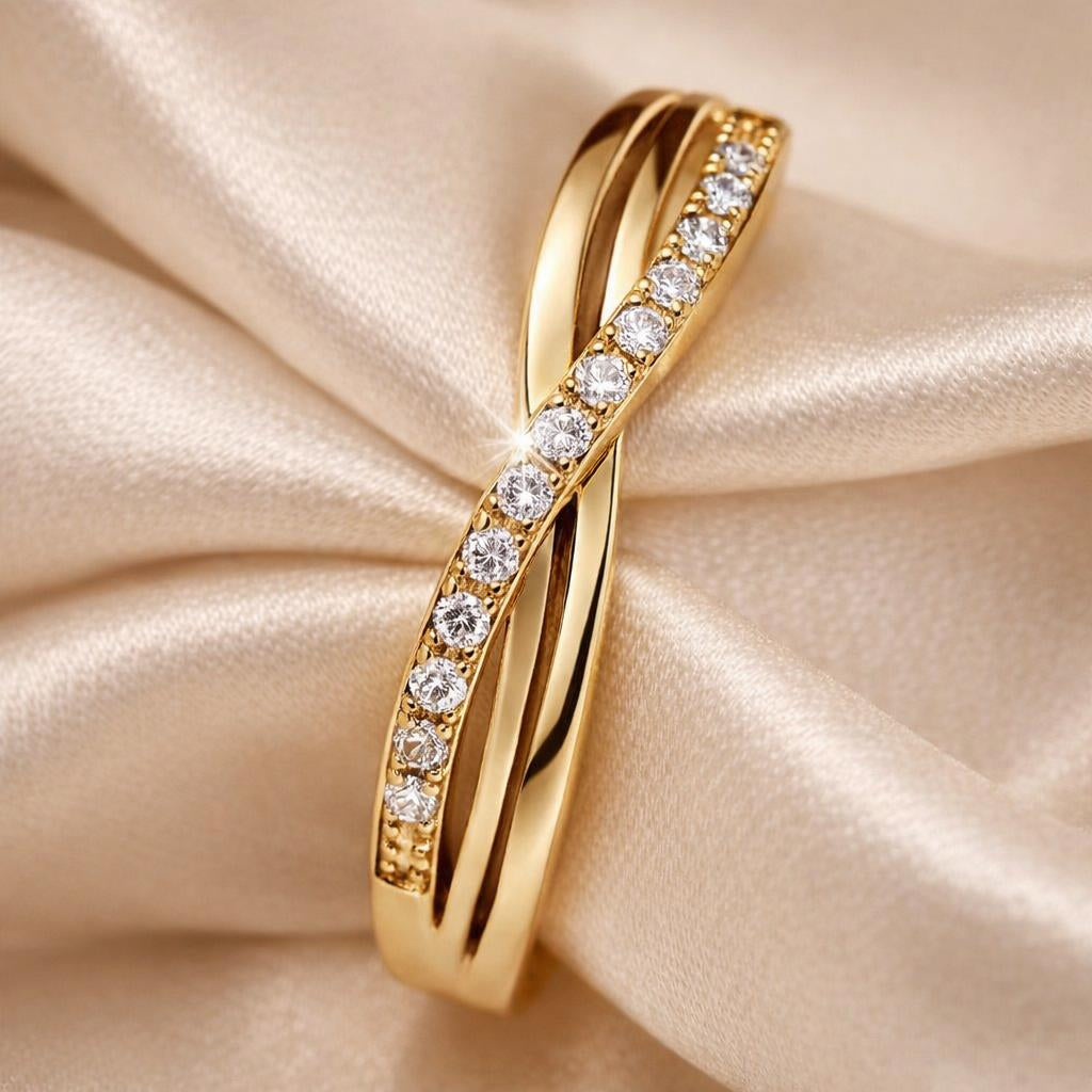 Bague Commutateur en Zirconium Or Blanc