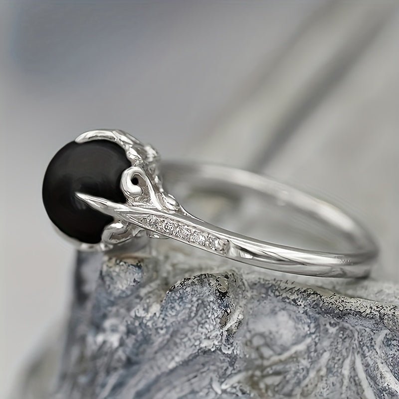 Bague Vintage en Zircon Cubique Noir
