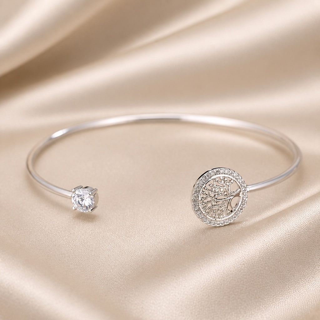 Bracelet en Or Blanc Arbre de Vie