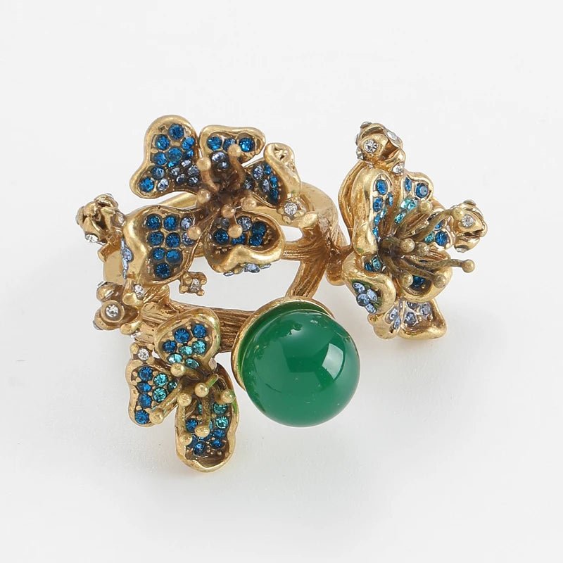 Bague en Cluster de Pétales Enchantés