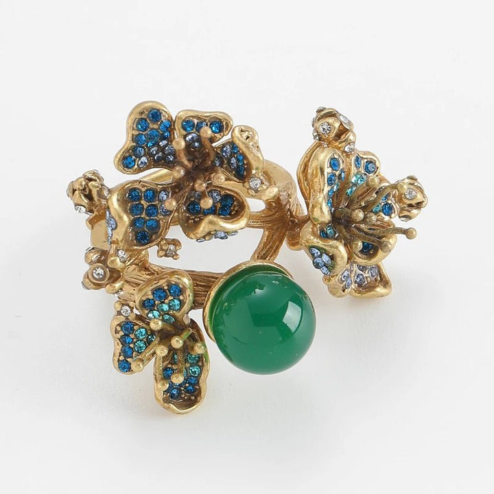 Bague en Cluster de Pétales Enchantés