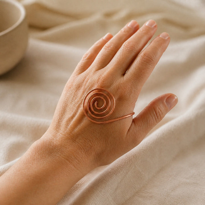 Signature de Flux en Spirale en Cuivre