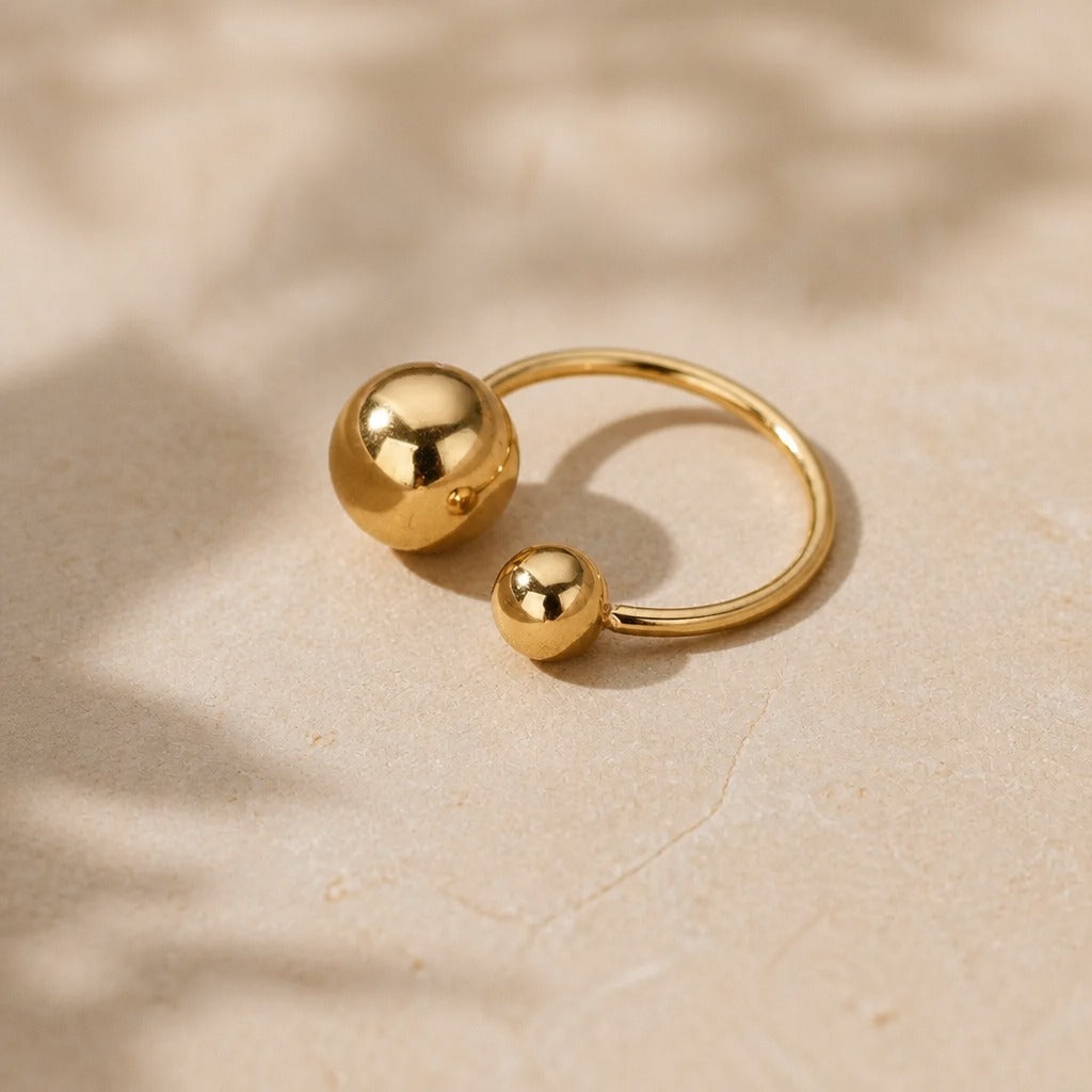 Bague Orbital en Or Noble