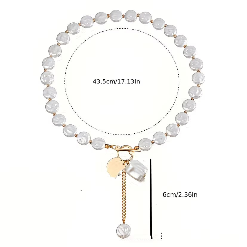 Collier en perles baroques avec fermoir