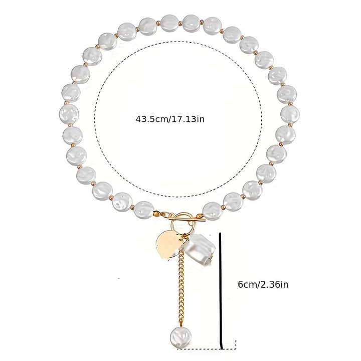 Collier en perles baroques avec fermoir