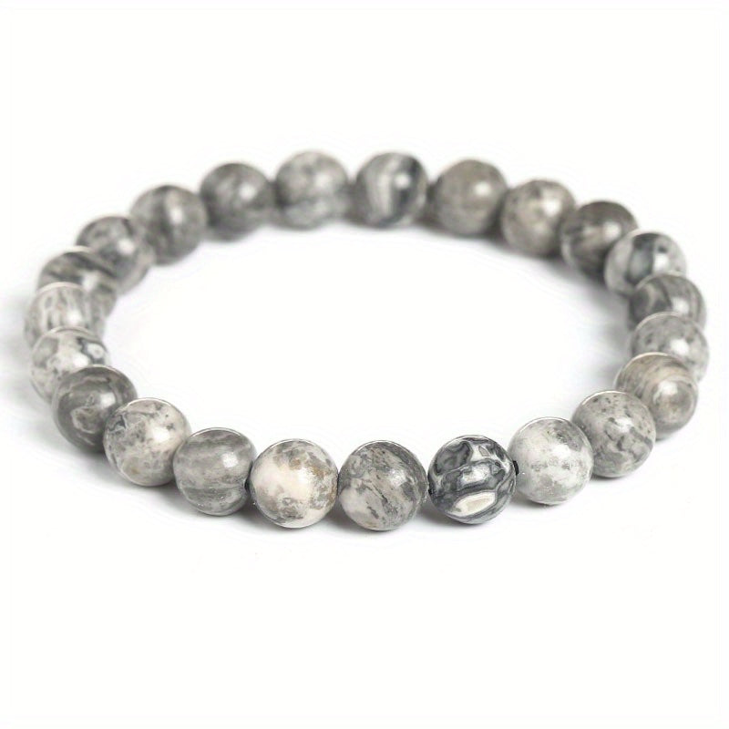 Bracelet minimaliste en perles de pierre de lune éclatantes