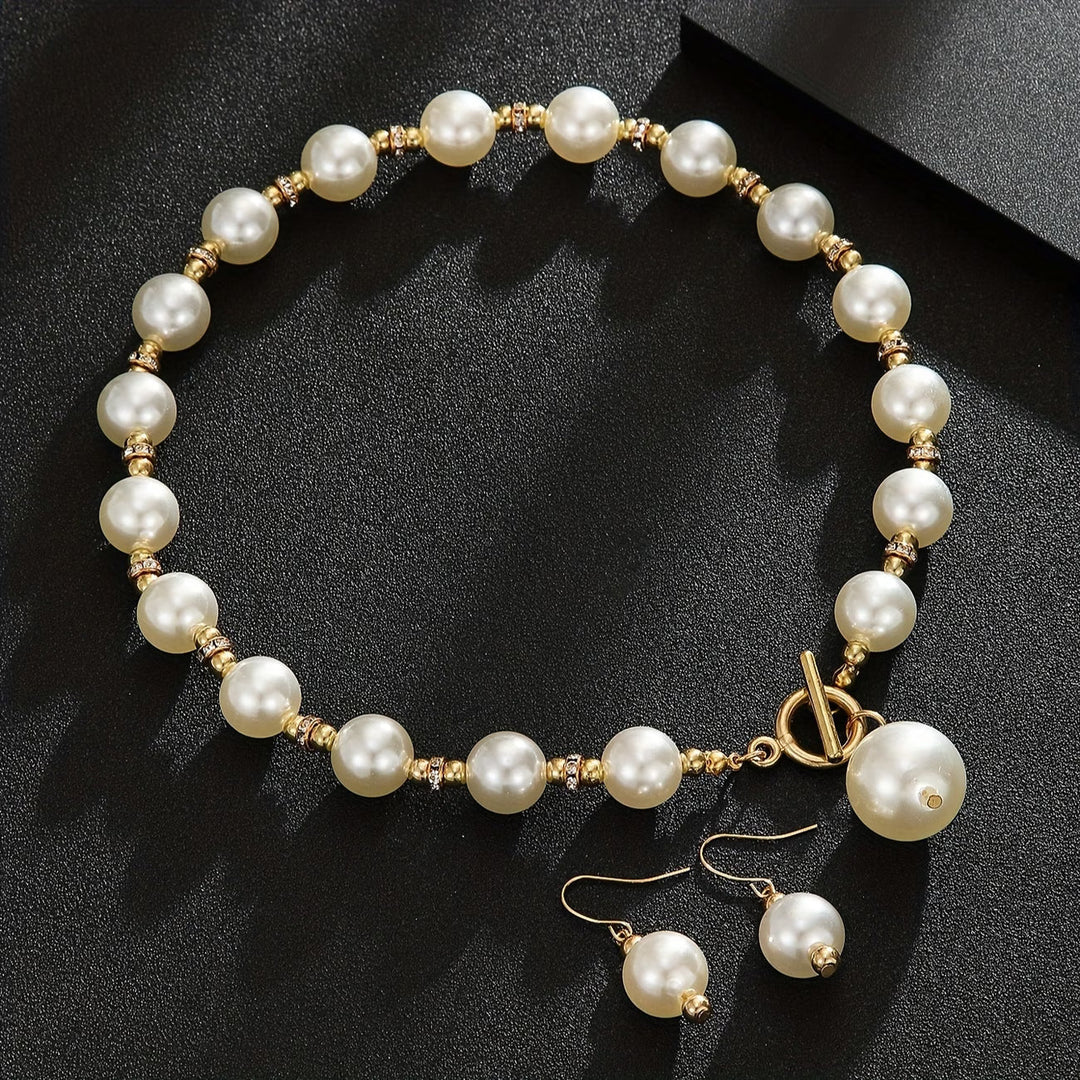 Ensemble de Collier en Perles Épaisses