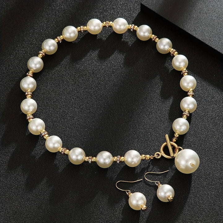 Ensemble de Collier en Perles Épaisses