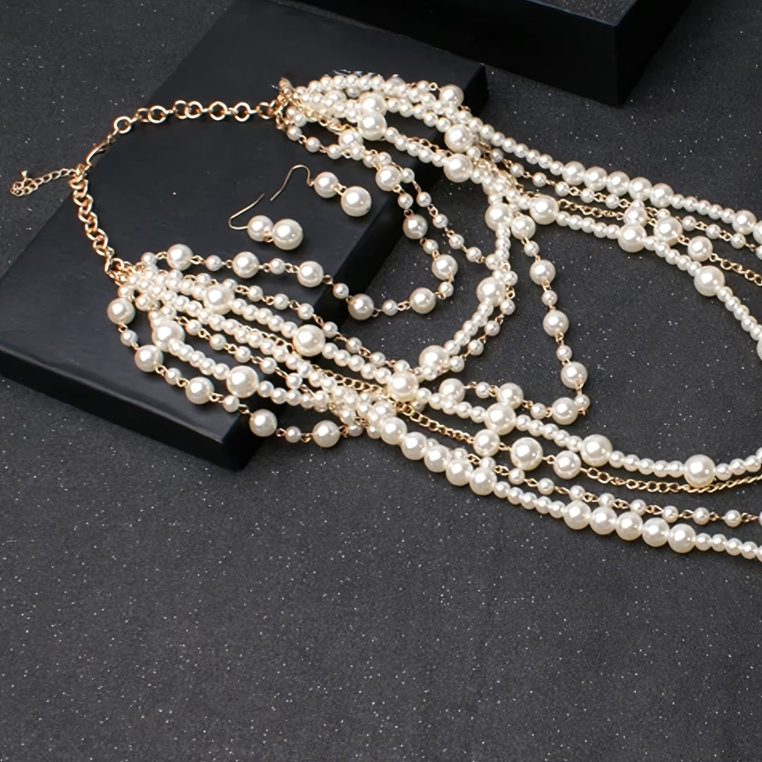 Ensemble de bijoux Boho à perles multi-couches