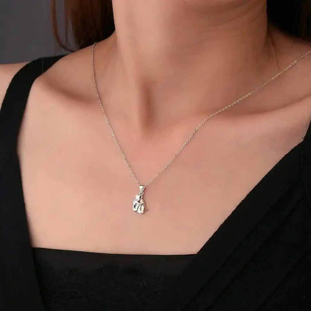 Collier Pendentif Étreinte avec Boucles d&