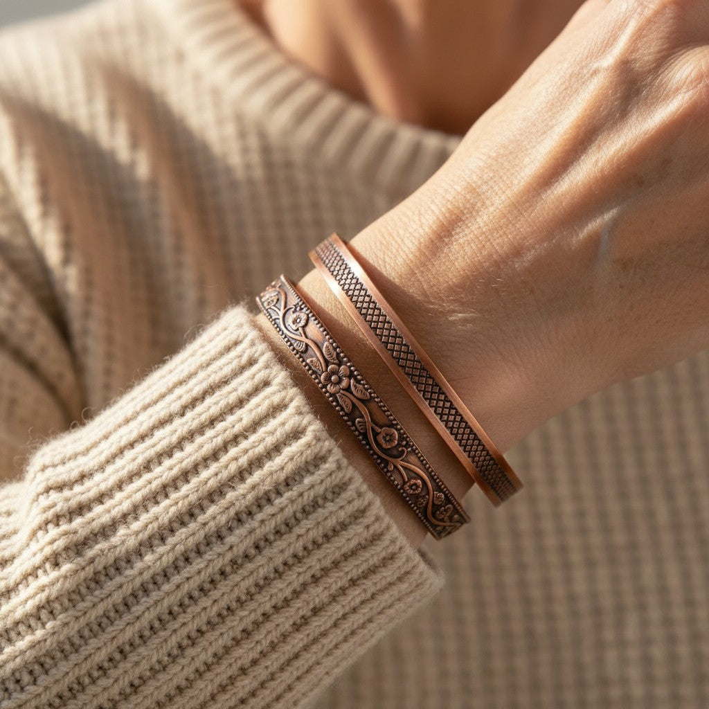 Ensemble de bracelets en cuivre Ella