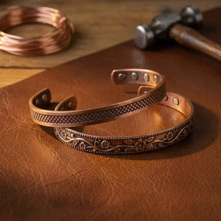 Ensemble de Bracelets en Cuivre Forgé Regal