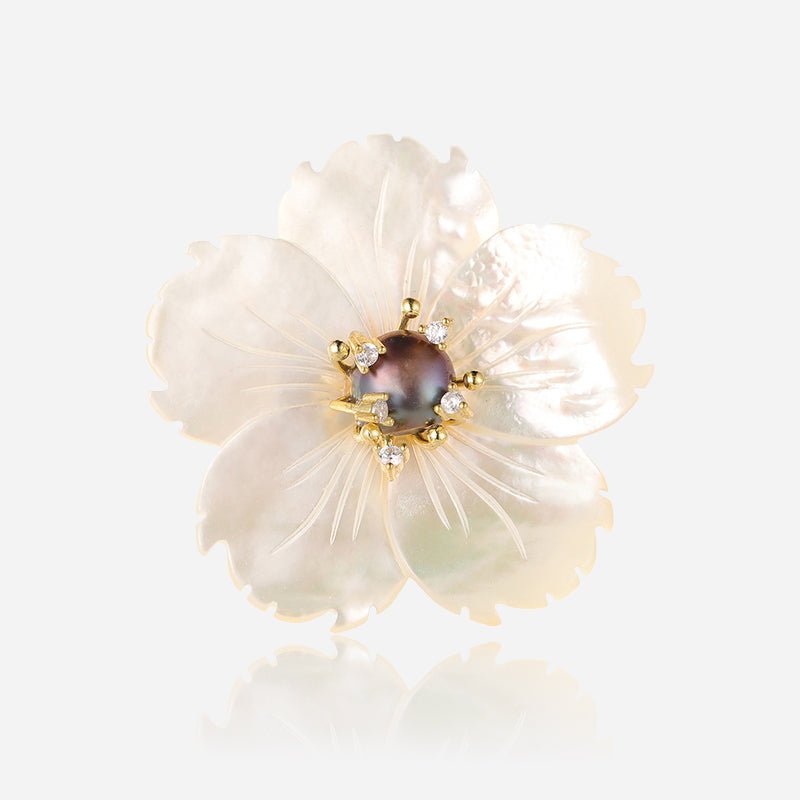Broche Fleur Enneigée