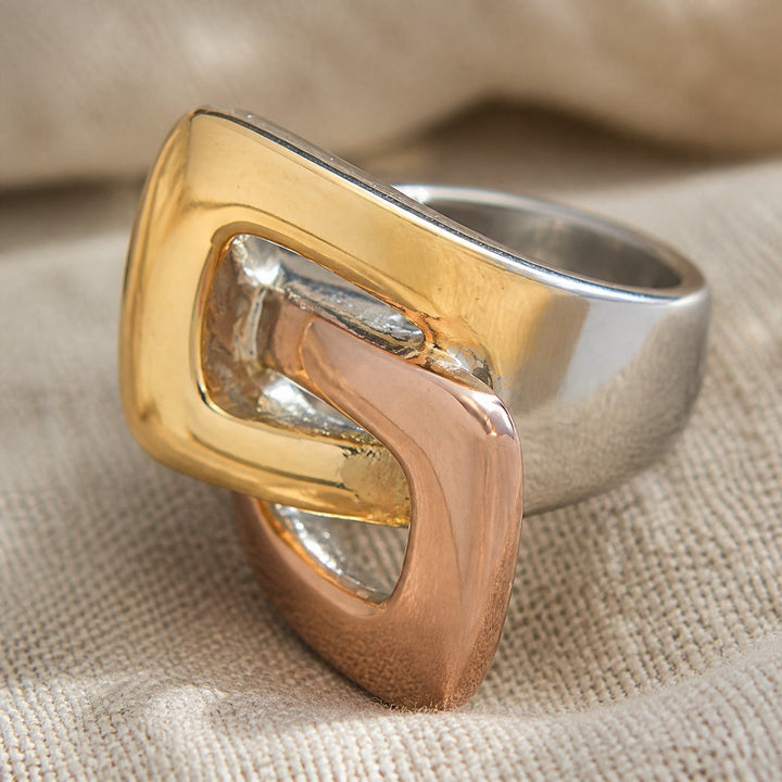 Bague Sculptée Déclaration Trinity