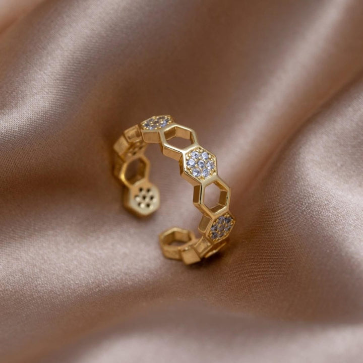 Bague Ajustable en Miel