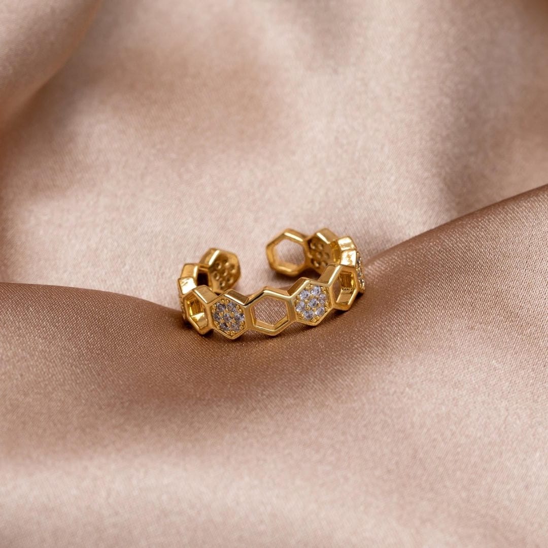 Bague Ajustable en Miel