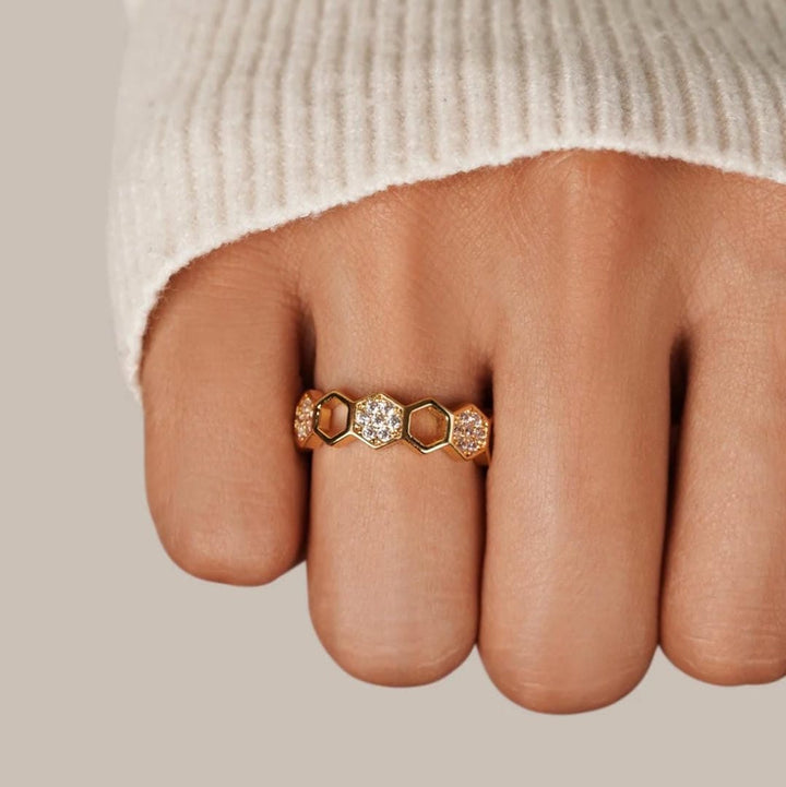 Bague Ajustable en Miel