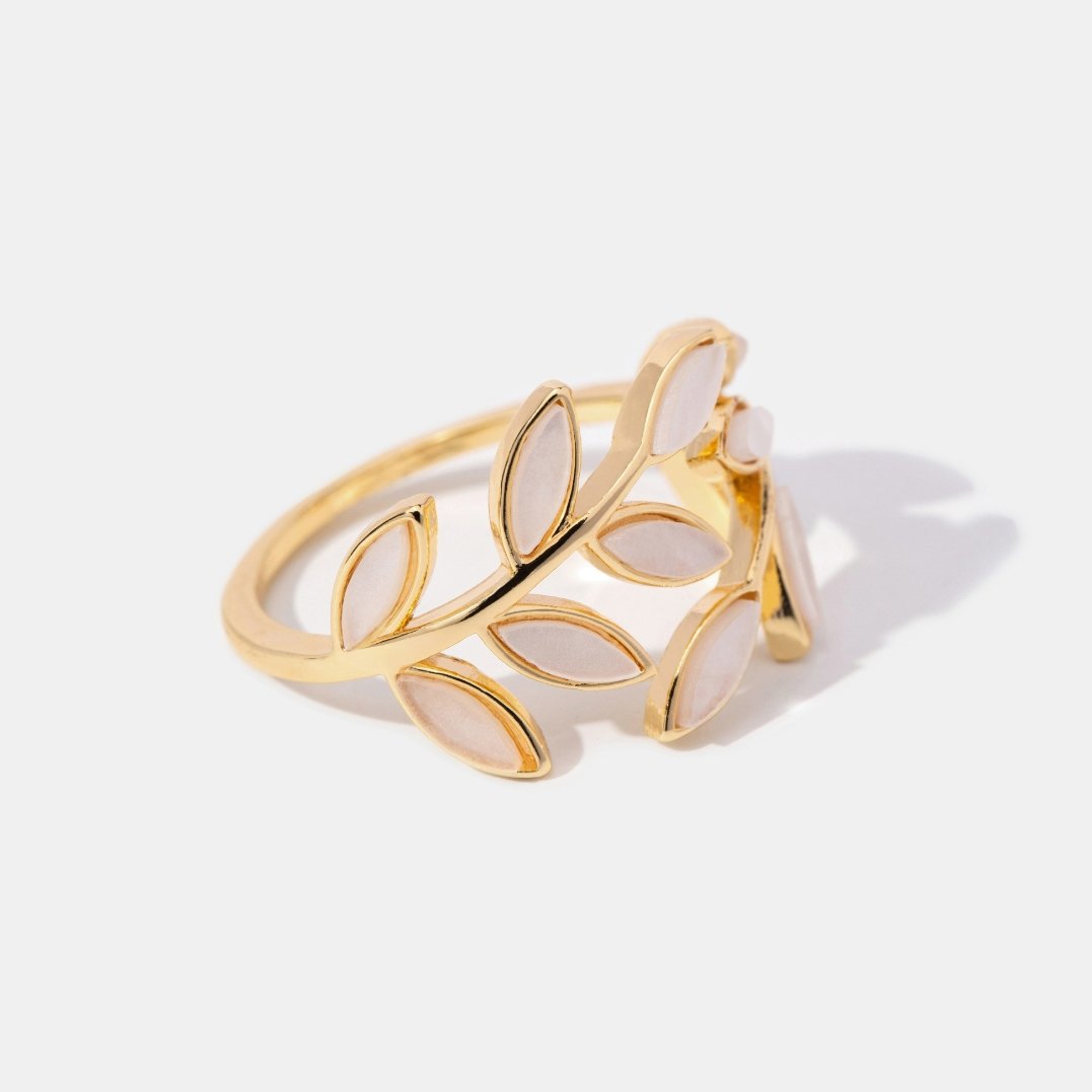 Gold Leaf Pattern Ring