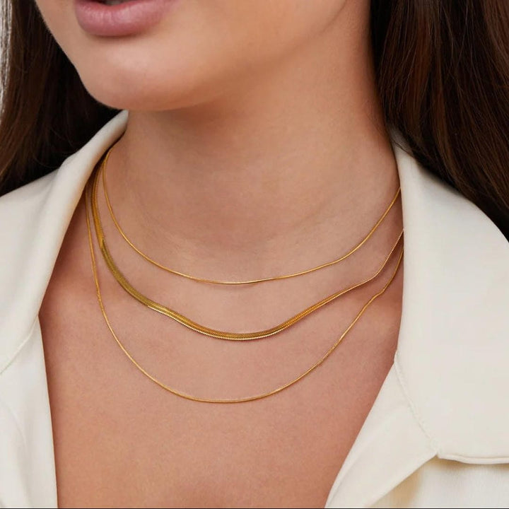 Collier en Or à Multi-Couches